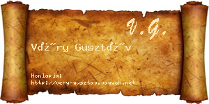 Véry Gusztáv névjegykártya