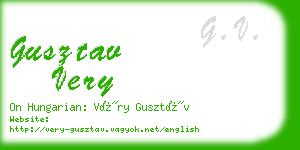 gusztav very business card